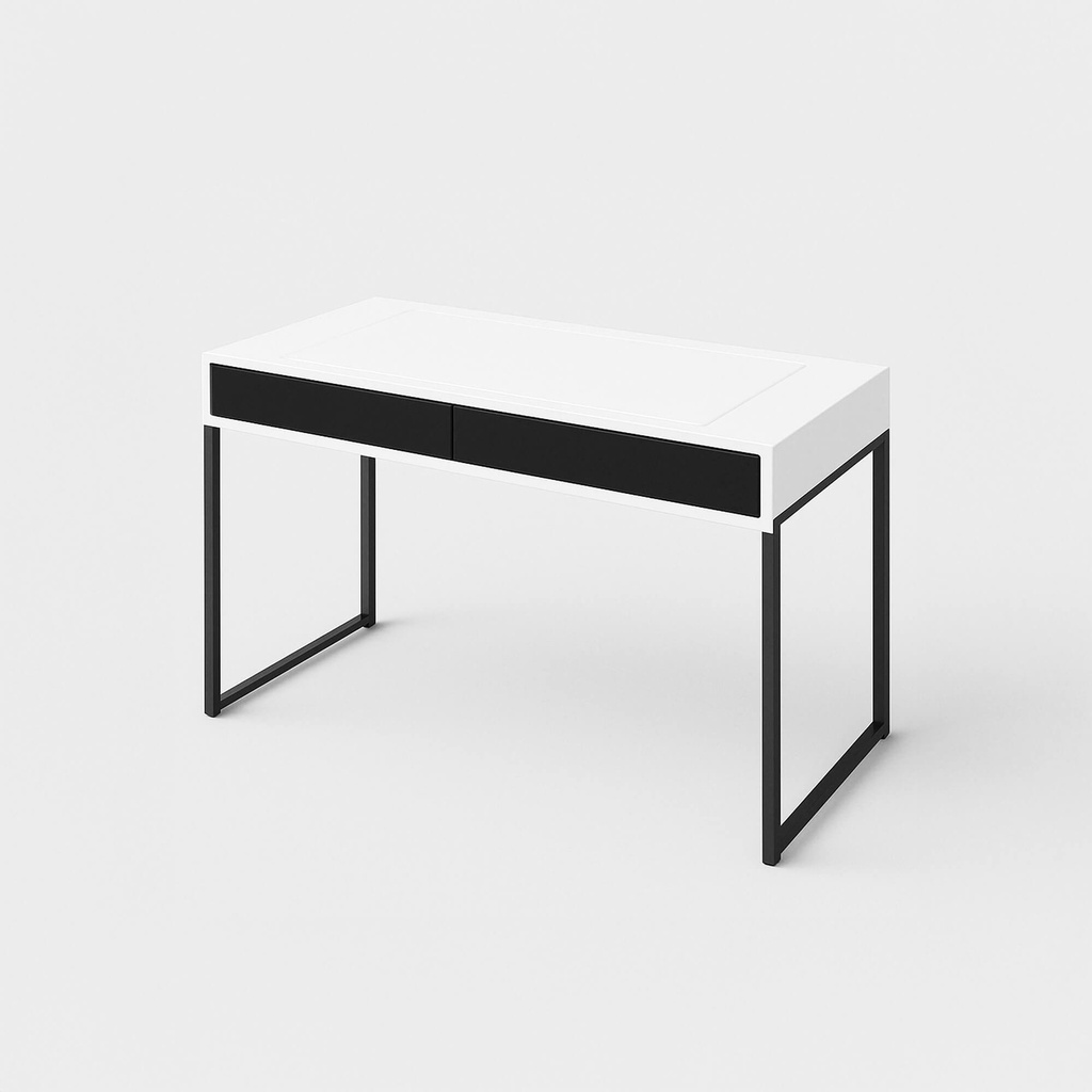 [FURN_0096] Verstelbaar bureau (Wit, Staal)